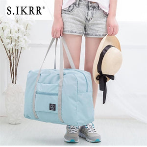 S.IKRR Nylon Waterproof Travel Bag Unisex Foldable Duffle Bag Organizers Large Capacity Packing Cubes Portable Luggage Bags