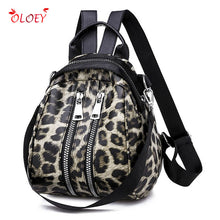 Load image into Gallery viewer, Bags for Women 2018 wild Backpacks Leathe Leopard Female Travel Backpack High Quality Women Bag School Bag Backpack Girl Mochila