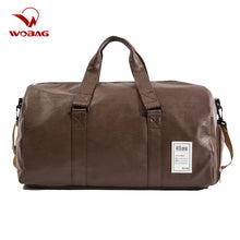 Load image into Gallery viewer, Men Travel Bag Large Duffle Independent Shoes Storage Big Fitness PU Leather Women Handbag Bags Luggage Shoulder Bag