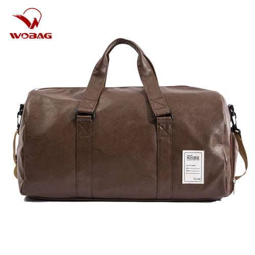 Men Travel Bag Large Duffle Independent Shoes Storage Big Fitness PU Leather Women Handbag Bags Luggage Shoulder Bag