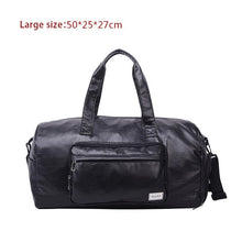 Load image into Gallery viewer, Men Travel Bag Large Duffle Independent Shoes Storage Big Fitness PU Leather Women Handbag Bags Luggage Shoulder Bag