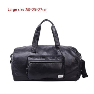 Men Travel Bag Large Duffle Independent Shoes Storage Big Fitness PU Leather Women Handbag Bags Luggage Shoulder Bag