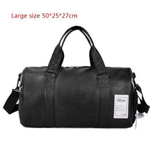 Load image into Gallery viewer, Men Travel Bag Large Duffle Independent Shoes Storage Big Fitness PU Leather Women Handbag Bags Luggage Shoulder Bag