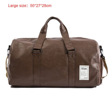 Load image into Gallery viewer, Men Travel Bag Large Duffle Independent Shoes Storage Big Fitness PU Leather Women Handbag Bags Luggage Shoulder Bag