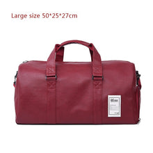 Load image into Gallery viewer, Men Travel Bag Large Duffle Independent Shoes Storage Big Fitness PU Leather Women Handbag Bags Luggage Shoulder Bag