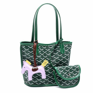 Yeqofcd Female Composite Bag PU Shopping Bags Large Capacity Leisure Shoulder Handbag And Purse Fashion Lattice Totes For Woman