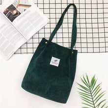 Load image into Gallery viewer, Litthing Women Solid  Corduroy Shoulder Bags Shopping Bag Tote Package Crossbody Bags Purses Casual Handbag For Women Bookbag