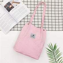 Load image into Gallery viewer, Litthing Women Solid  Corduroy Shoulder Bags Shopping Bag Tote Package Crossbody Bags Purses Casual Handbag For Women Bookbag