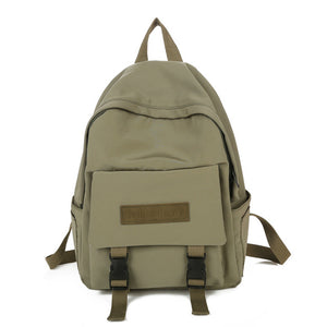 Hot New Fashion Backpack Solid Color School Bags For Teenage Girl Casual Travel Backpack Big Capacity Canvas Bag Women Bagpack