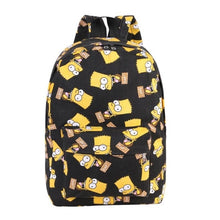 Load image into Gallery viewer, Fashion Large Capacity Women&#39;s Men&#39;s Cartoon Printing Canvas Travel Backpack School Bag Girls Leisure Shopping Rucksack Mochila