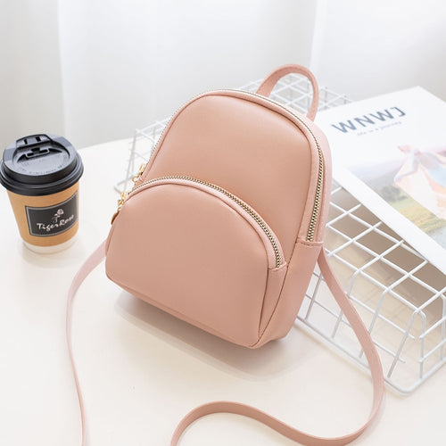 Fashion Small Backpack Solid Color Women Backpack for 2019 Female Shoulder Bags Ladies Mobile Phone Purse for Teenage Girl Gift