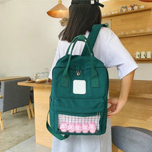 Load image into Gallery viewer, Canvas Backpack Women 2019 New Hot Fashion Female Casual Cartoon Transparent Backpacks Students School Shoulder Bags with Ducks