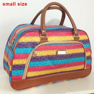 Women Travel Bags 2018 Fashion Pu Leather Large Capacity Waterproof Print Luggage Duffle Bag Casual Travel Bags PT1083