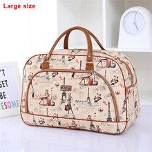 Load image into Gallery viewer, Women Travel Bags 2018 Fashion Pu Leather Large Capacity Waterproof Print Luggage Duffle Bag Casual Travel Bags PT1083