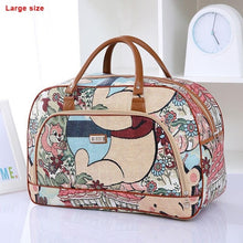 Load image into Gallery viewer, Women Travel Bags 2018 Fashion Pu Leather Large Capacity Waterproof Print Luggage Duffle Bag Casual Travel Bags PT1083