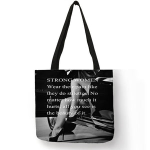 Unique Customize Tote Bag Eco Linen Bags with Audrey Hepburn Print Reusable Shopping Bags Fashion Handbag Totes For Women