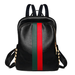 Fashion Rivet Women Travel Backpack High Quality Waterproof PU Leather Shopping Backpack Pretty Style Girl's School Backpack