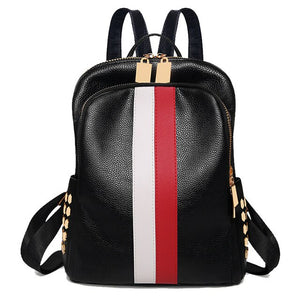 Fashion Rivet Women Travel Backpack High Quality Waterproof PU Leather Shopping Backpack Pretty Style Girl's School Backpack