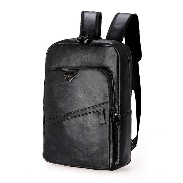 Fashion Men Backpack Waterproof PU Leather Travel Bag Man Large Capacity Teenager Male Mochila Laptop Backpacks