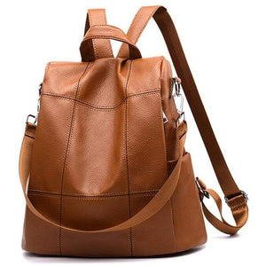 Women Backpack Purse Waterproof Pu Leather Anti-Theft Rucksack Fashion School Shoulder Bag