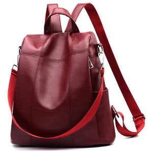 Women Backpack Purse Waterproof Pu Leather Anti-Theft Rucksack Fashion School Shoulder Bag