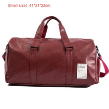 Load image into Gallery viewer, Wobag Quality Travel Bag PU Leather Couple Travel Bags Hand Luggage For Men And Women New Fashion Duffle Bag Travel 2019